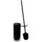 Toilet Brush, Black Frosted Glass With Chrome Handle